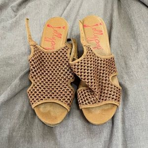 Tan cute wedges